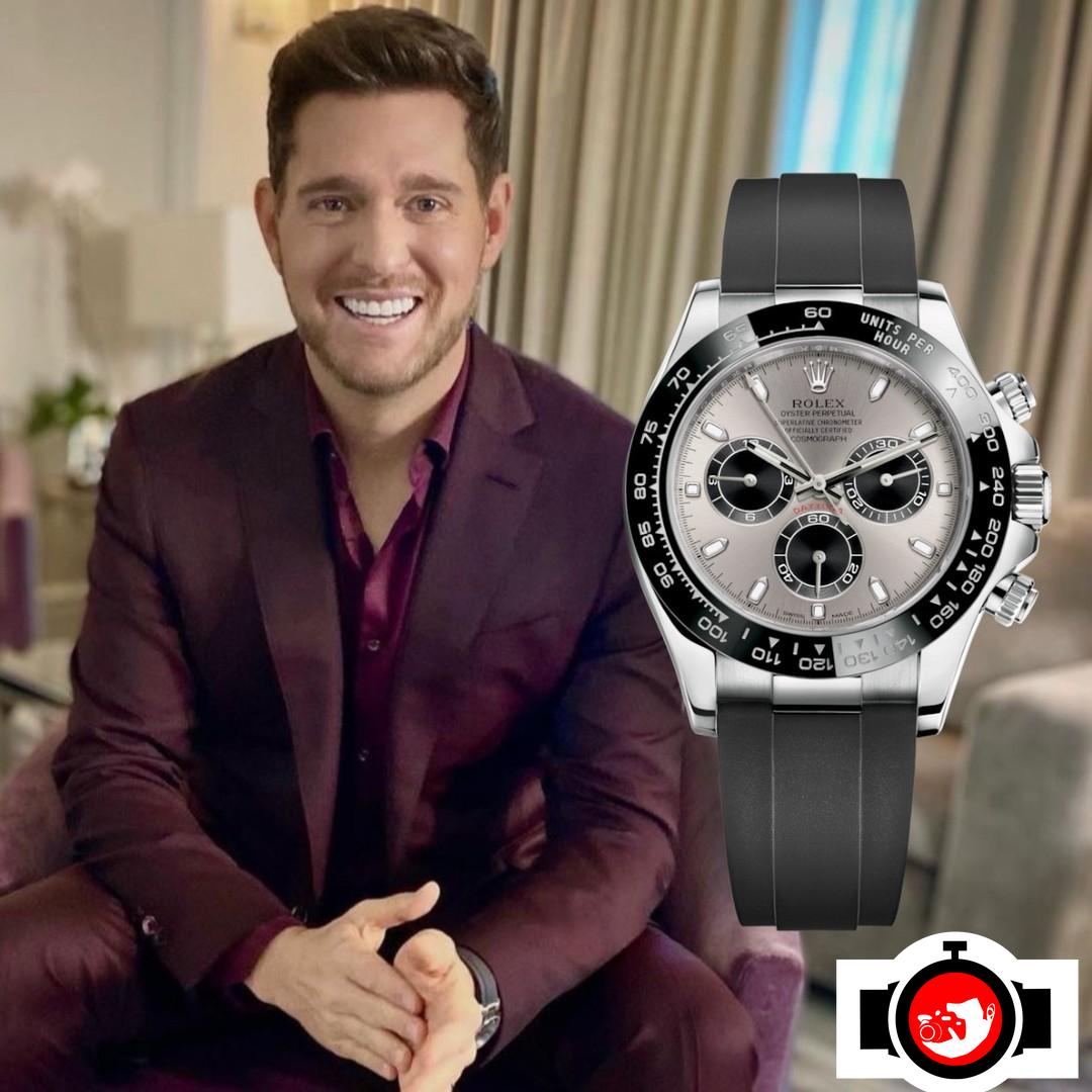 singer Michael Buble spotted wearing a Rolex 116519