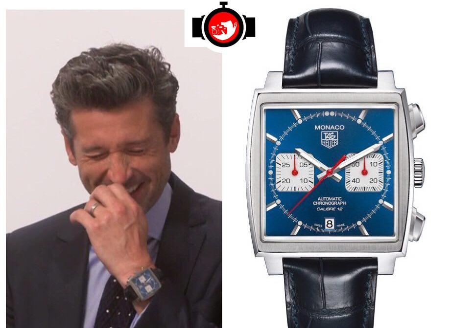 actor Patrick Dempsey spotted wearing a Tag Heuer CAW2111.FC6183