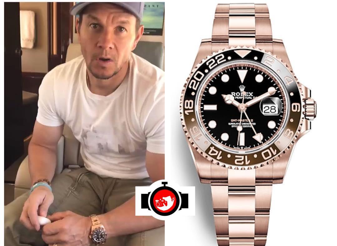 actor Mark Wahlberg spotted wearing a Rolex 126715CHNR