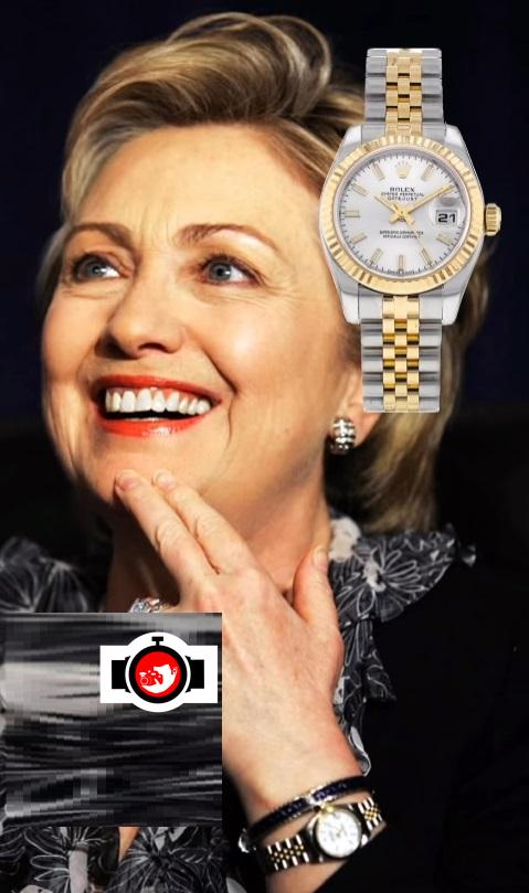 politician Hillary Clinton spotted wearing a Rolex 