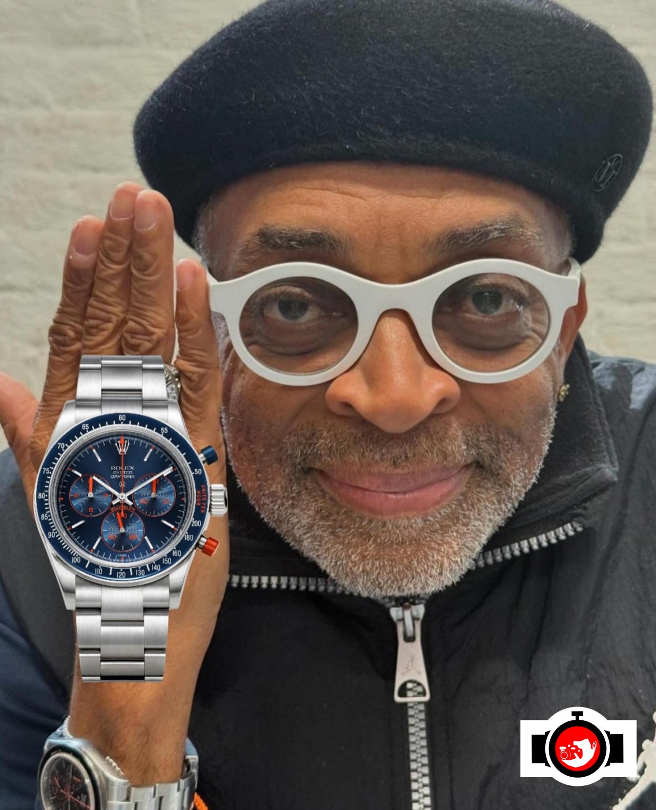 film director Spike Lee spotted wearing a Rolex 116520