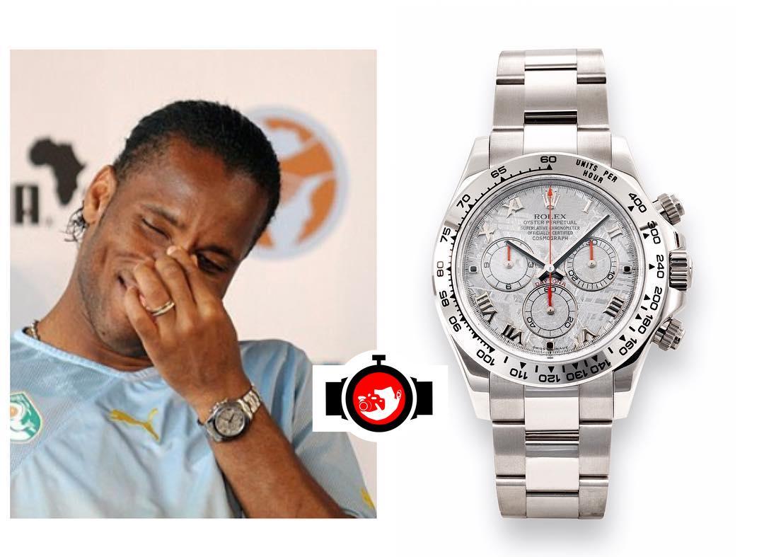 footballer Didier Drogba spotted wearing a Rolex 116509
