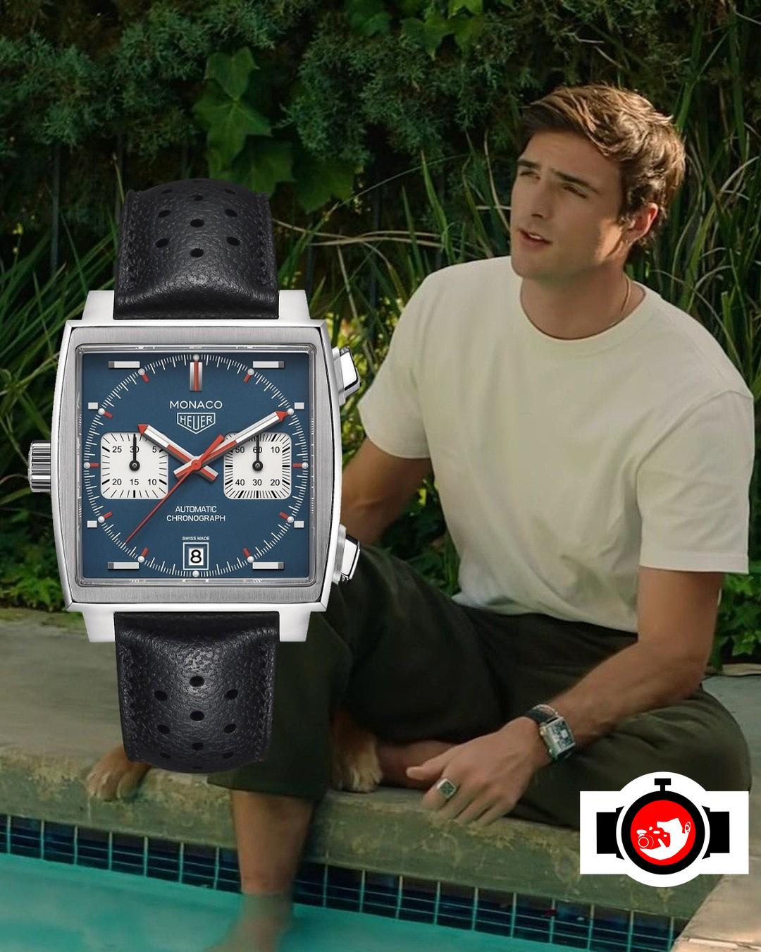 actor Jacob Elordi spotted wearing a Tag Heuer CAW211P.FC6356