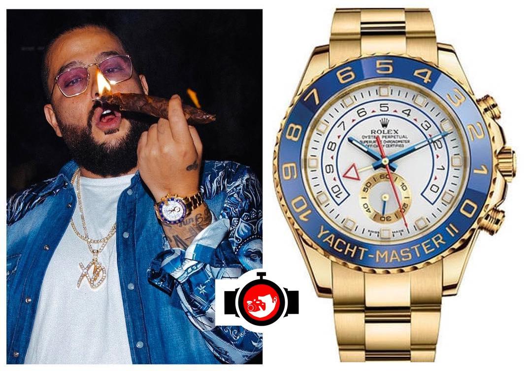 rapper Belly spotted wearing a Rolex 116688