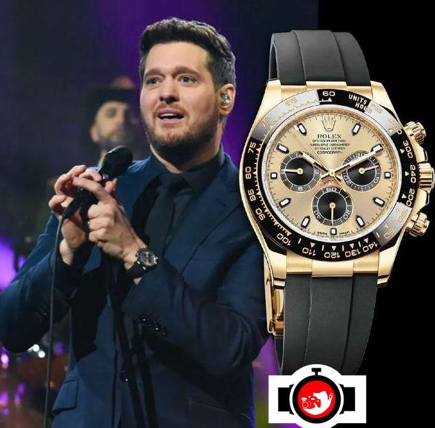 singer Michael Buble spotted wearing a Rolex 