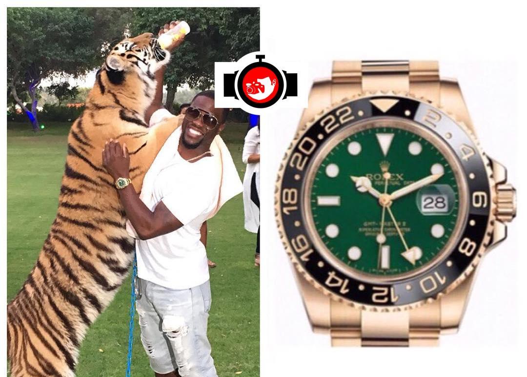 comedian Kevin Hart spotted wearing a Rolex 116718