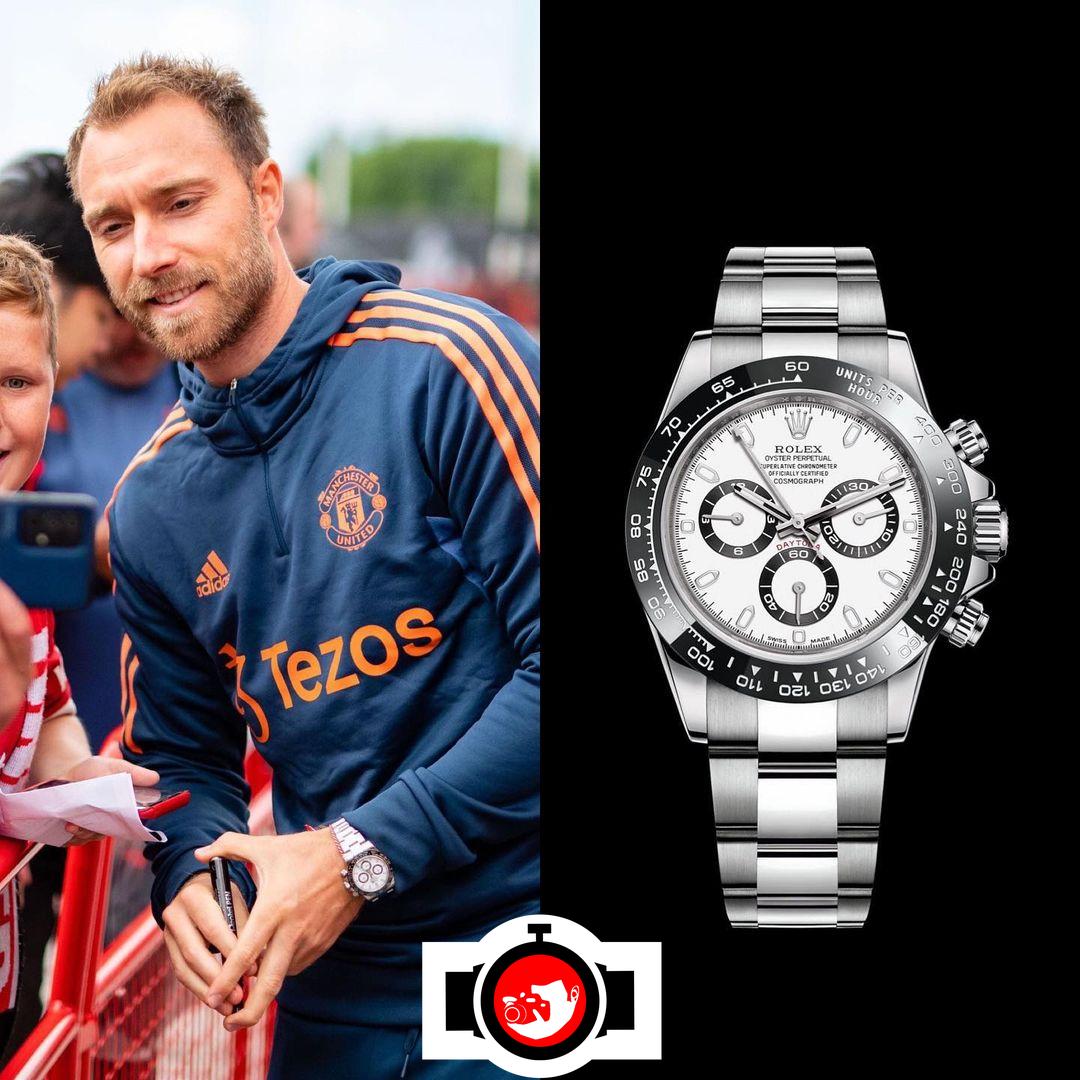 footballer Christian Eriksen spotted wearing a Rolex 116500