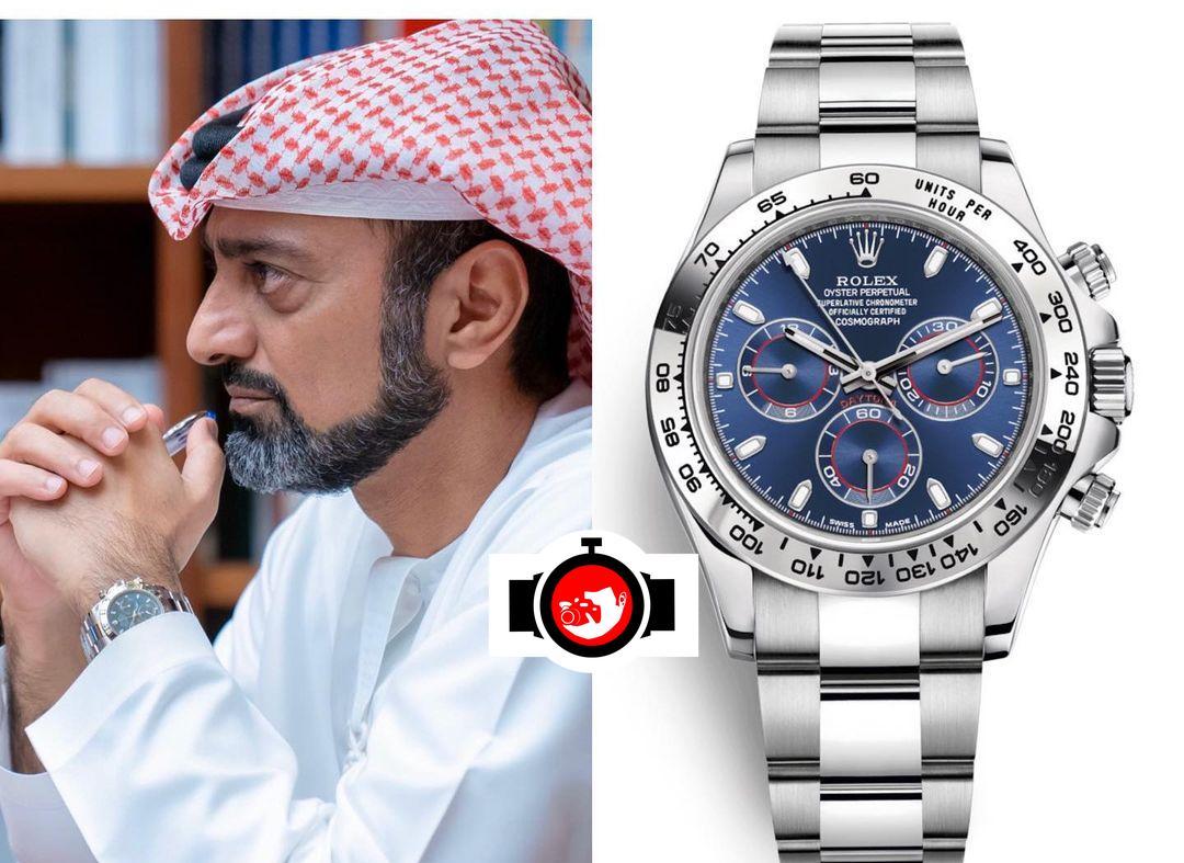 Discovering Ammar bin Humaid Al Nuaimi's Stunning 18K White Gold Rolex Daytona With a Blue Dial