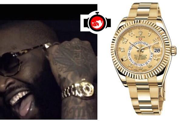 rapper Rick Ross spotted wearing a Rolex 