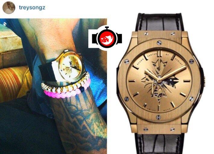 singer Trey Songz spotted wearing a Hublot 