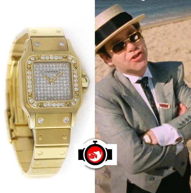 singer Elton John spotted wearing a Cartier 