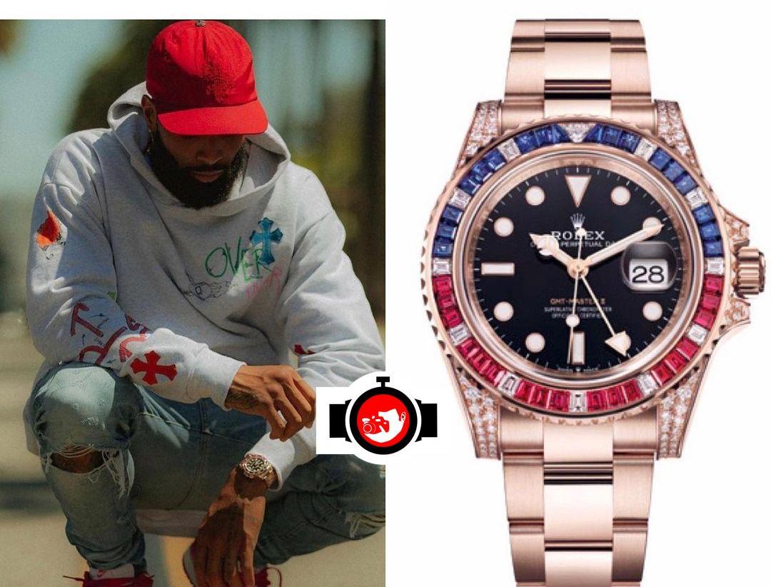 The Compelling Story of Odell Beckham Jr's 18K Everose Gold Rolex GMT Master II with Stunning Sapphire Bezel