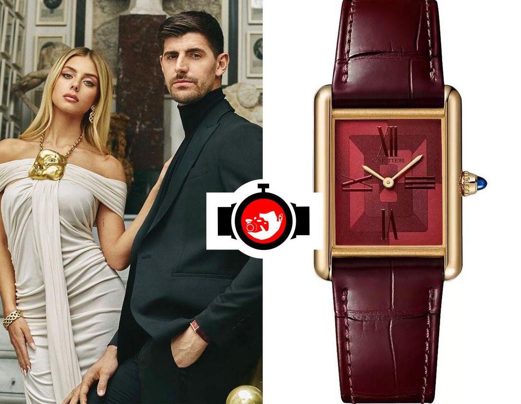 footballer Thibaut Courtois spotted wearing a Cartier WGTA0093