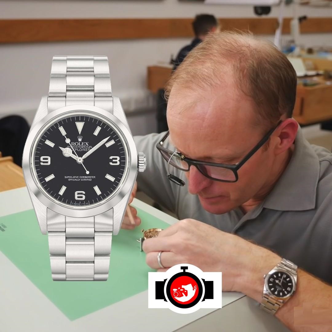 watchmaker Roger W. Smith spotted wearing a Rolex 114270
