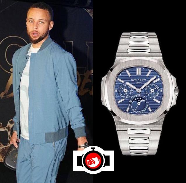 basketball player Stephen Curry spotted wearing a Patek Philippe 5740