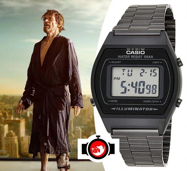 actor Willem Dafoe spotted wearing a Casio B640WB-1A
