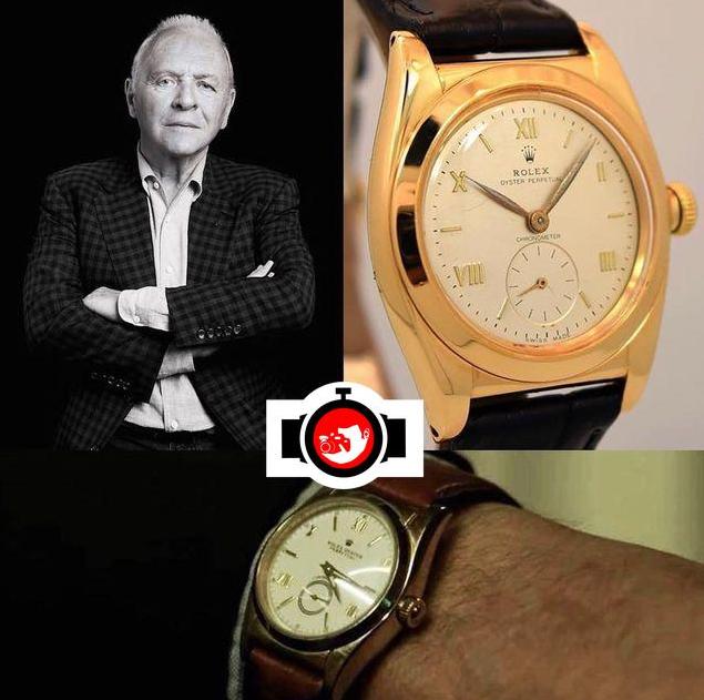actor Anthony Hopkin spotted wearing a Rolex 3130