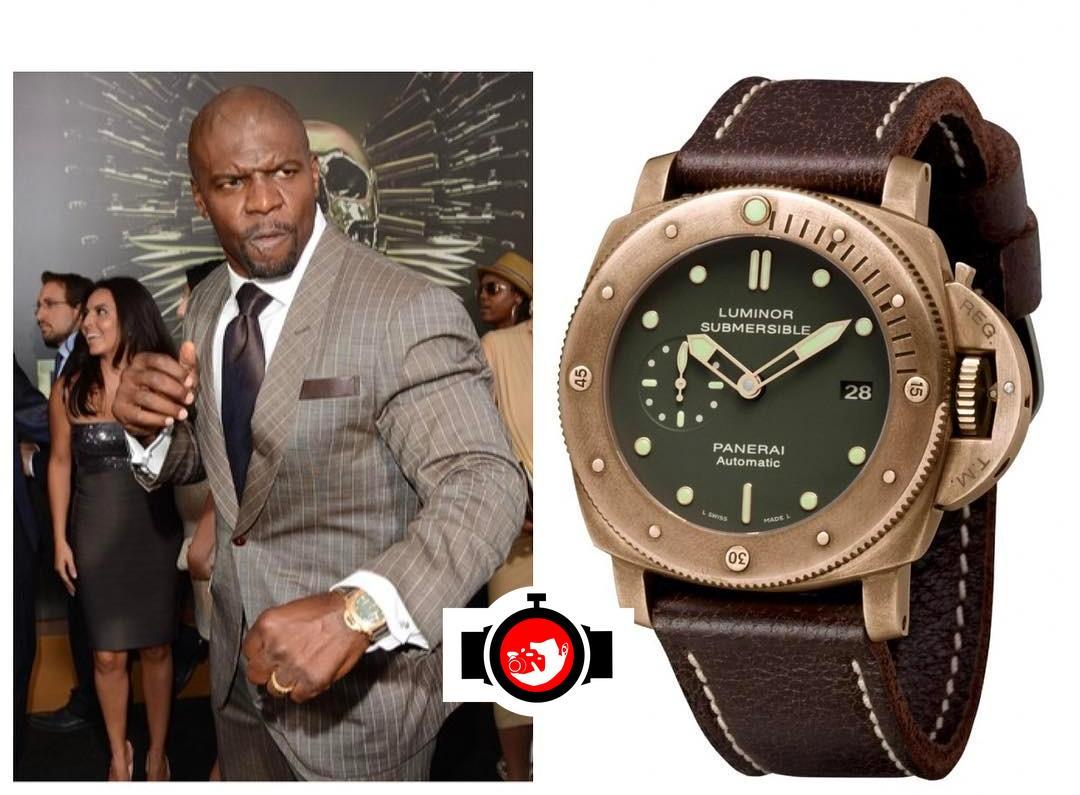 american football player Terry Crews spotted wearing a Panerai PAM00382