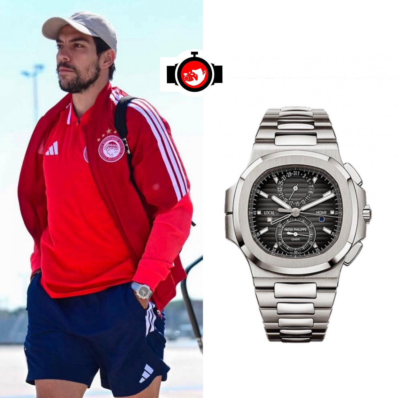 footballer Stefan Ortega spotted wearing a Patek Philippe 5980/1A-001