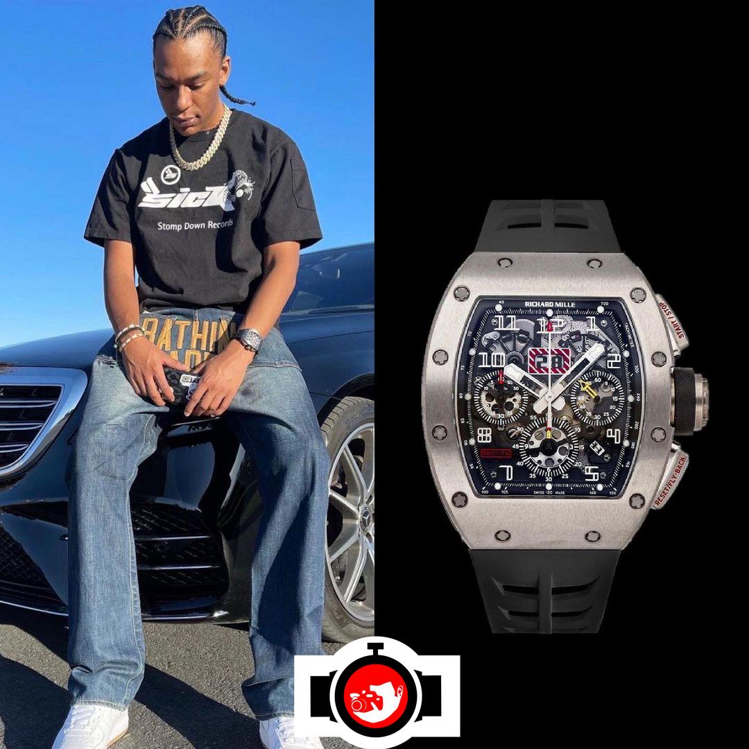 artist Zion Mayweather spotted wearing a Richard Mille RM11