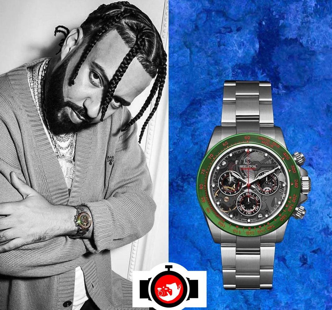rapper French Montana spotted wearing a Rolex 