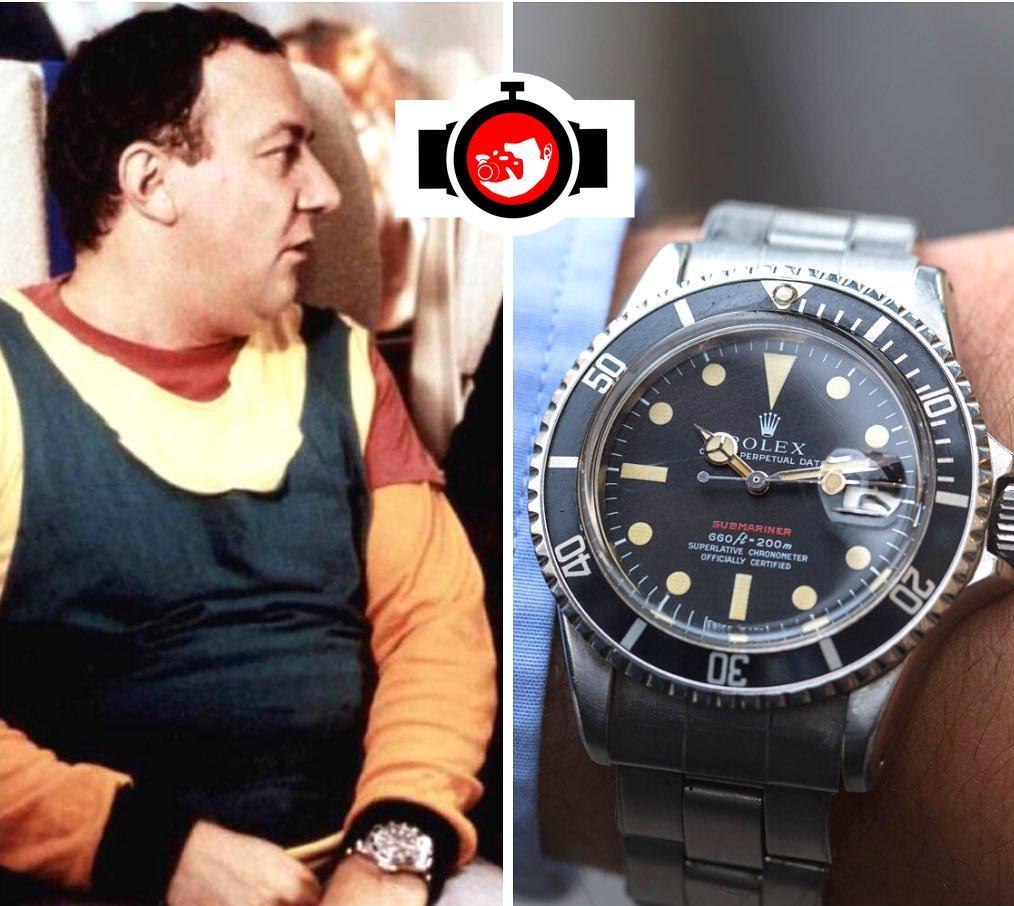 actor Coluche spotted wearing a Rolex 1680