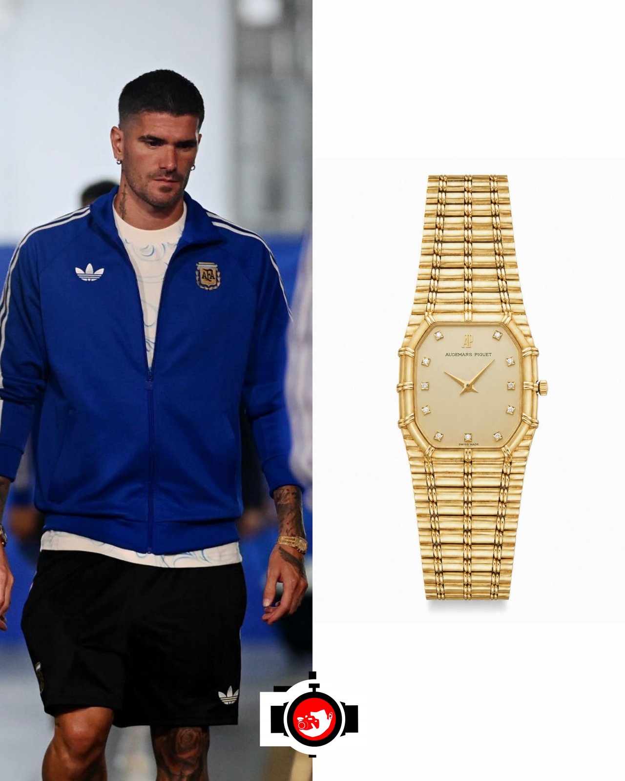 footballer Rodri de Paul spotted wearing a Audemars Piguet 5056BA