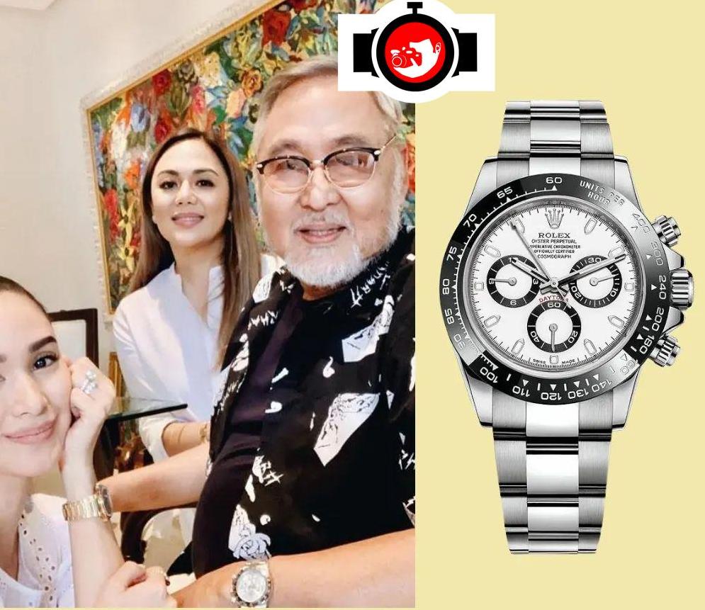 business man Reynaldo Ongpauco spotted wearing a Rolex 116500