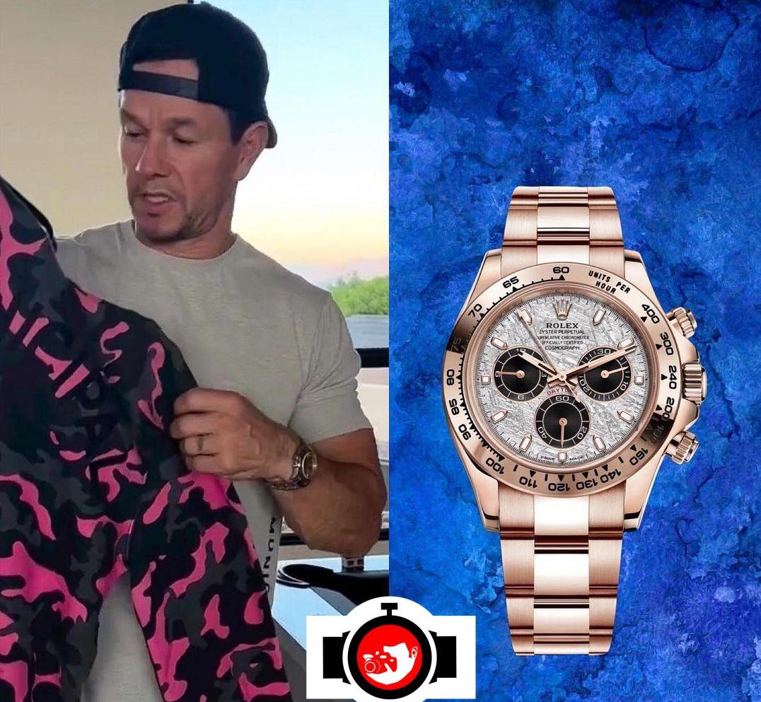 actor Mark Wahlberg spotted wearing a Rolex 116505