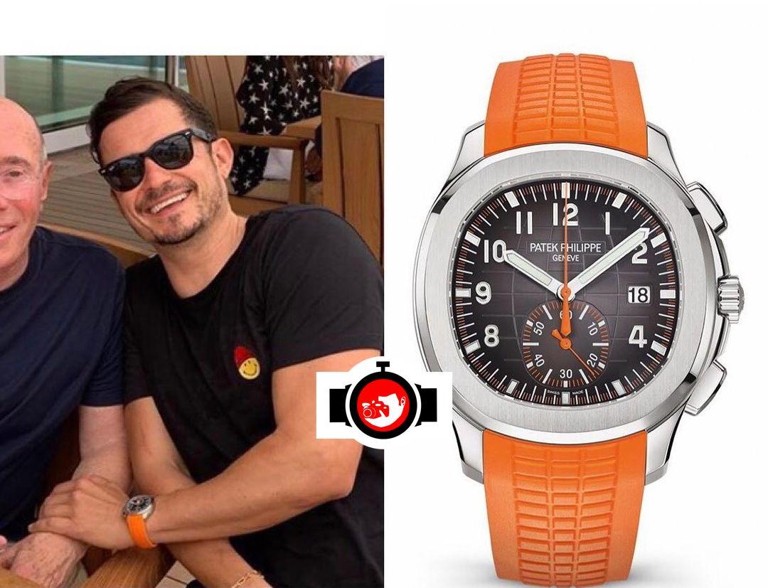 actor Orlando Bloom spotted wearing a Patek Philippe 5968A️