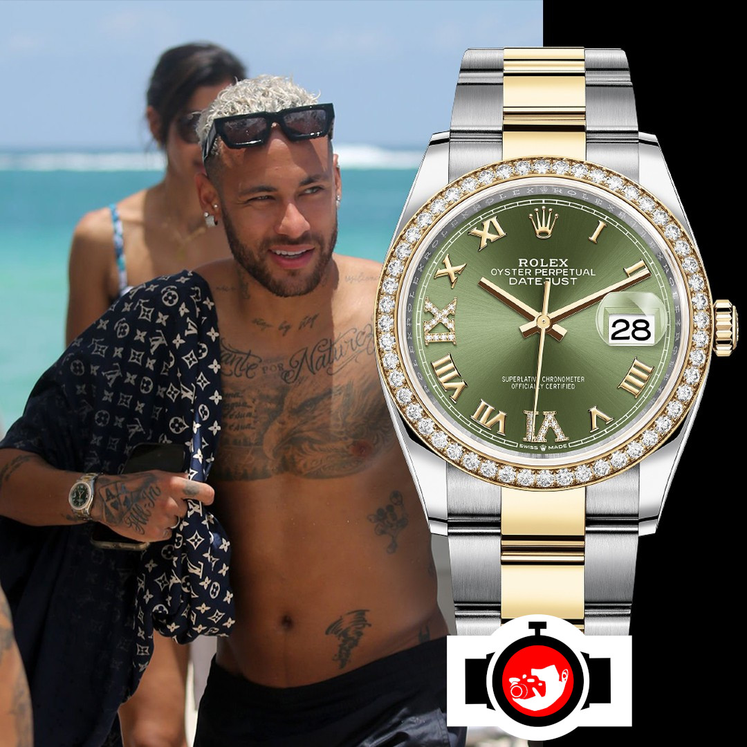 footballer Neymar Jr spotted wearing a Rolex 