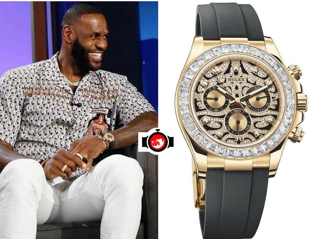 basketball player LeBron James spotted wearing a Rolex 116588TBR