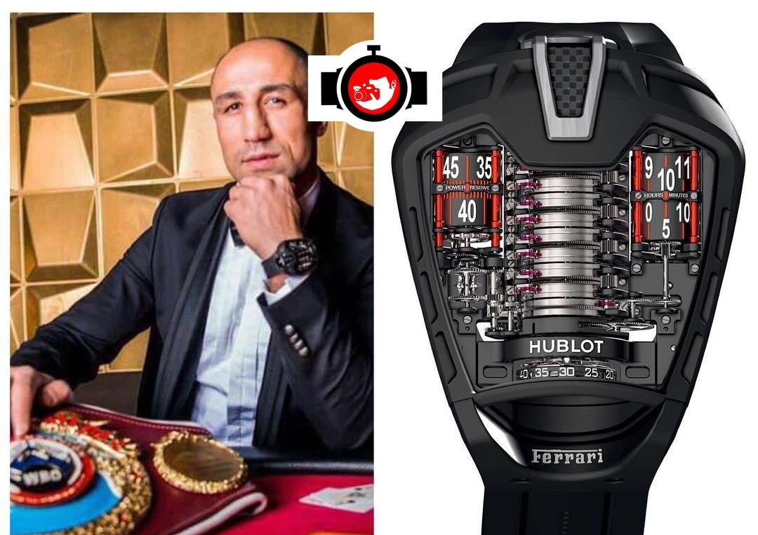 boxer Avetic Abrahamyan spotted wearing a Hublot 905.ND.0000.RX