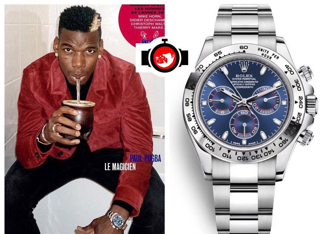 footballer Paul Pogba spotted wearing a Rolex 116509