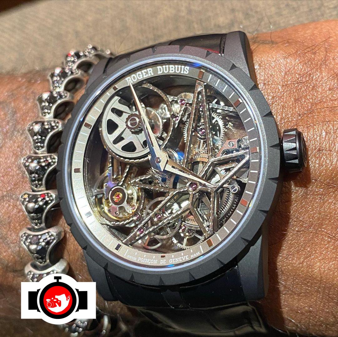 tennis player Gaël Monfils spotted wearing a Roger Dubuis 