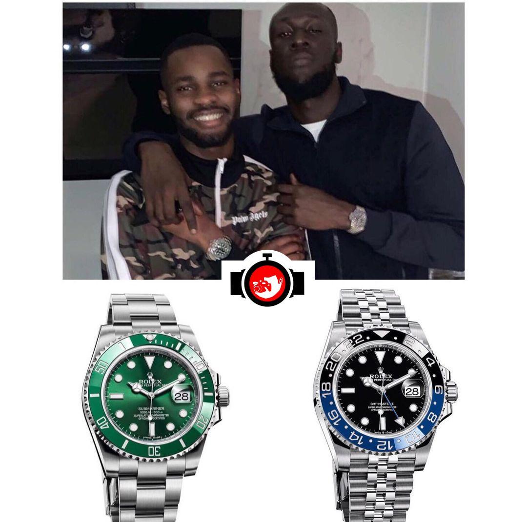rapper Dave spotted wearing a Rolex 116610LV