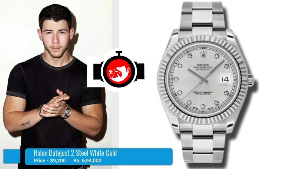 singer Nick Jonas spotted wearing a Rolex 