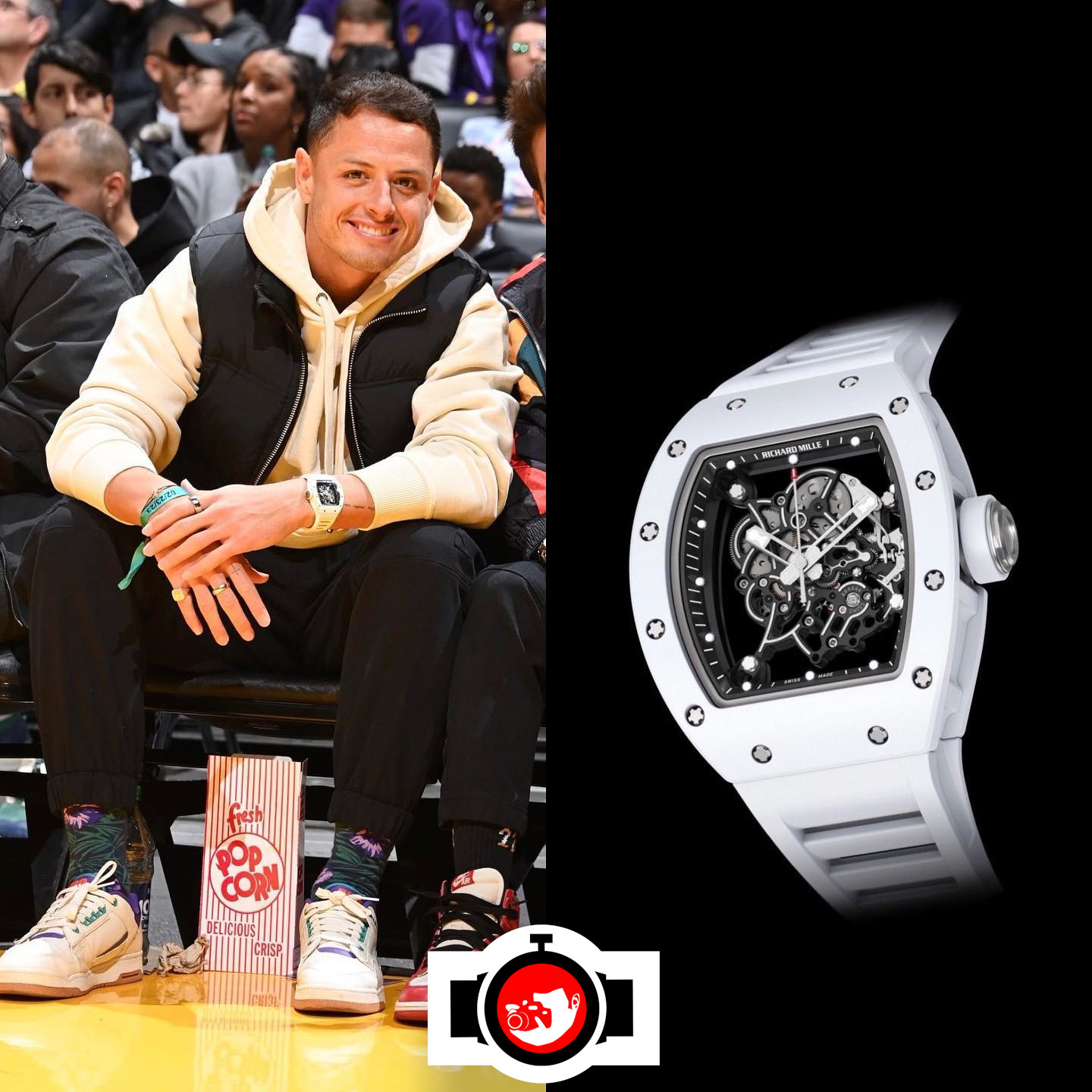 footballer Javier Chicharito Hernández spotted wearing a Richard Mille RM 55