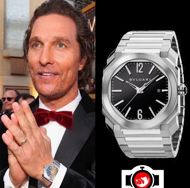 actor Matthew McConaughey spotted wearing a Bulgari 