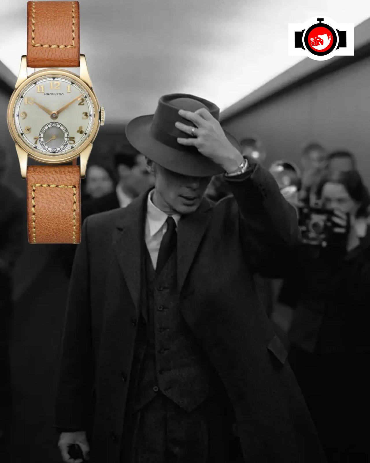actor Cillian Murphy spotted wearing a Hamilton 