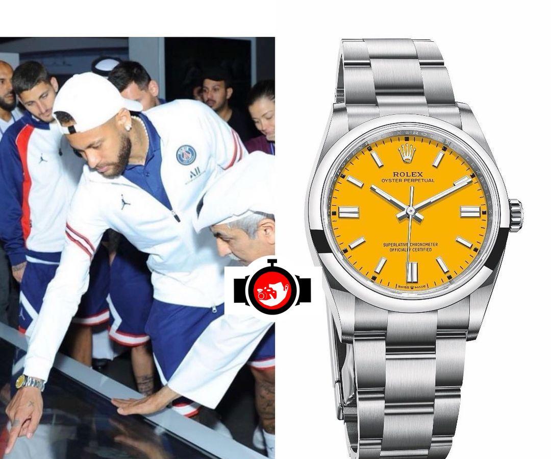 footballer Neymar Jr spotted wearing a Rolex 126000