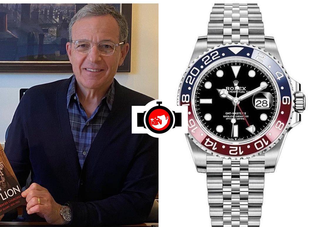 business man Robert Iger spotted wearing a Rolex 126710BLRO️‍