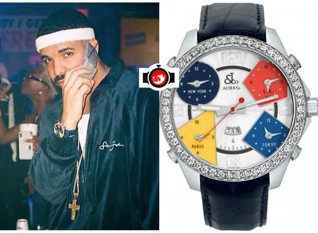 rapper Drake spotted wearing a Jacob & Co JC11