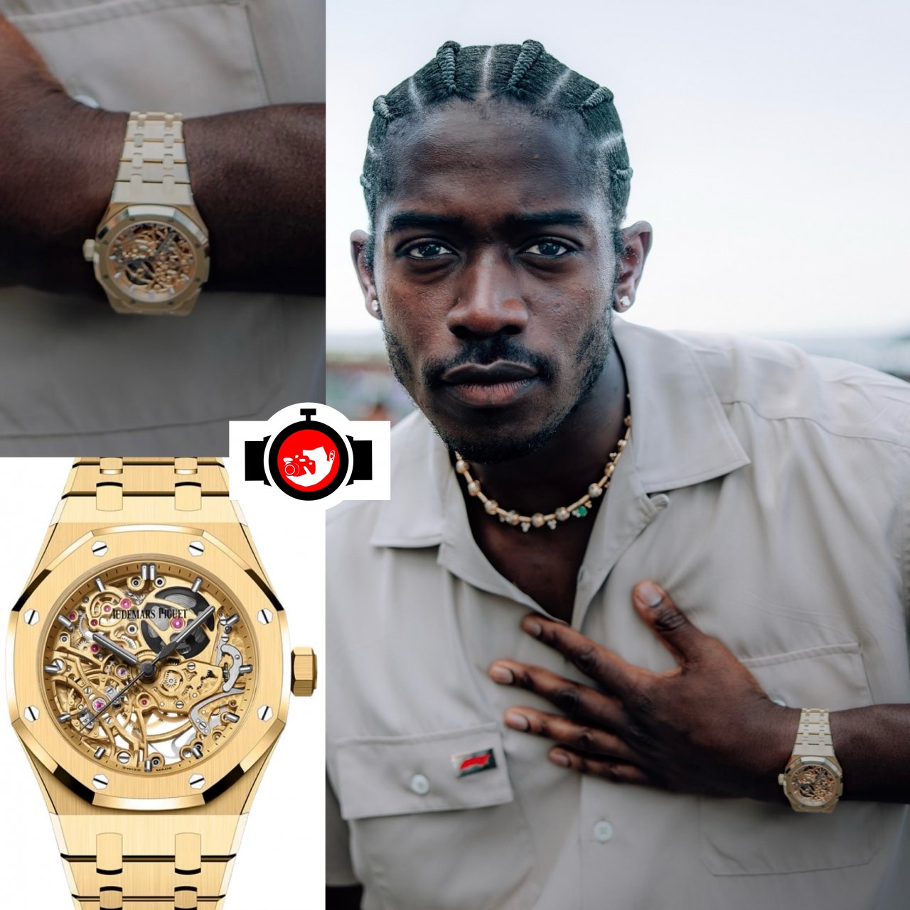 actor Damson Idris spotted wearing a Audemars Piguet 15467BA