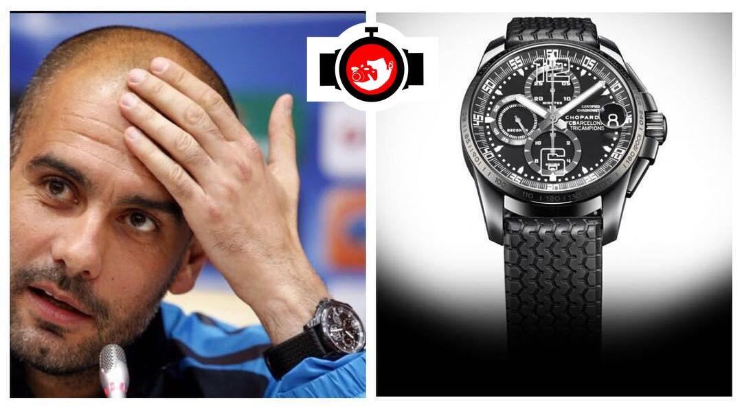 football manager Pep Guardiola spotted wearing a Chopard 