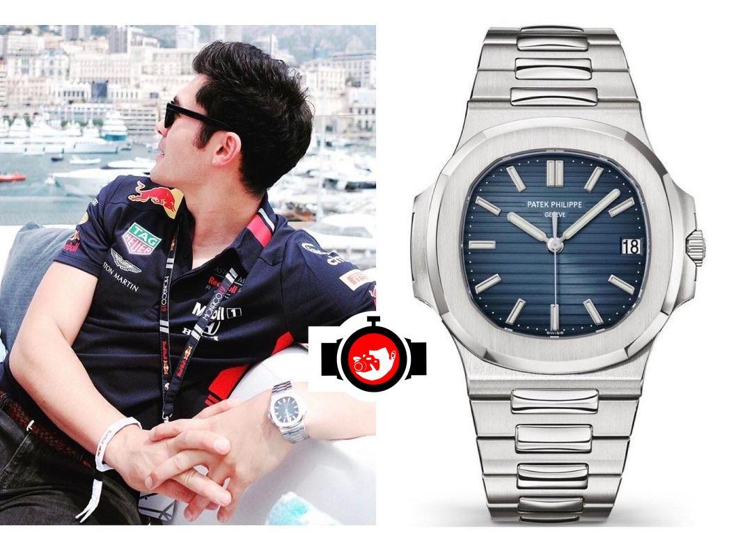 actor Henry Golding spotted wearing a Patek Philippe 5711/1A-010