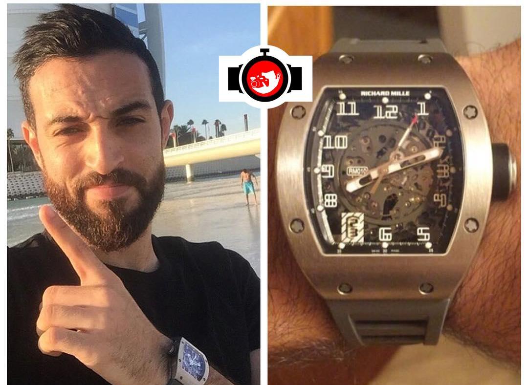 footballer Driss Fettouhi spotted wearing a Richard Mille RM10