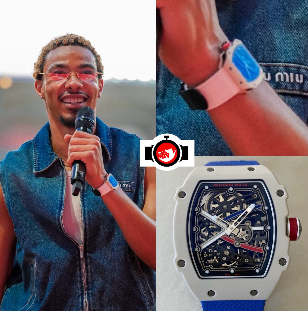 footballer Hugo Ekitiké spotted wearing a Richard Mille RM 67-02