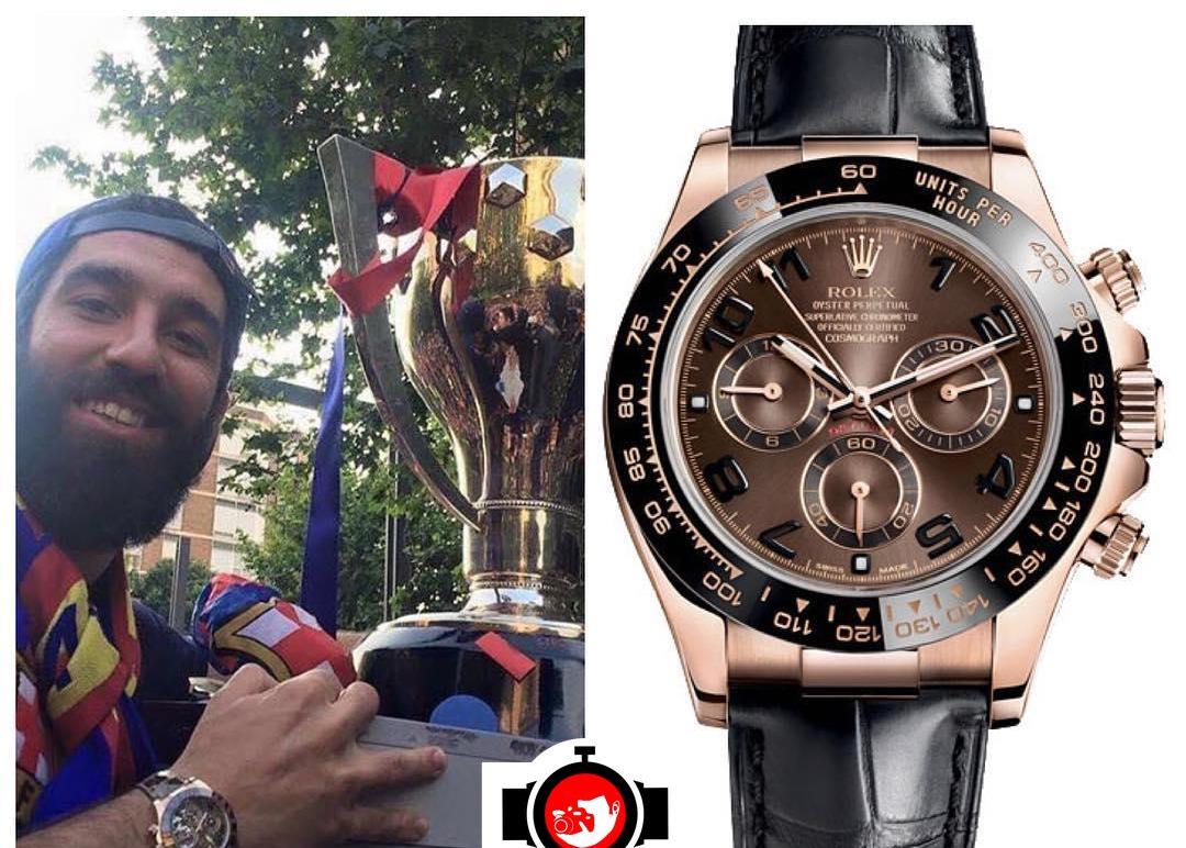 footballer Arda Turan spotted wearing a Rolex 116515