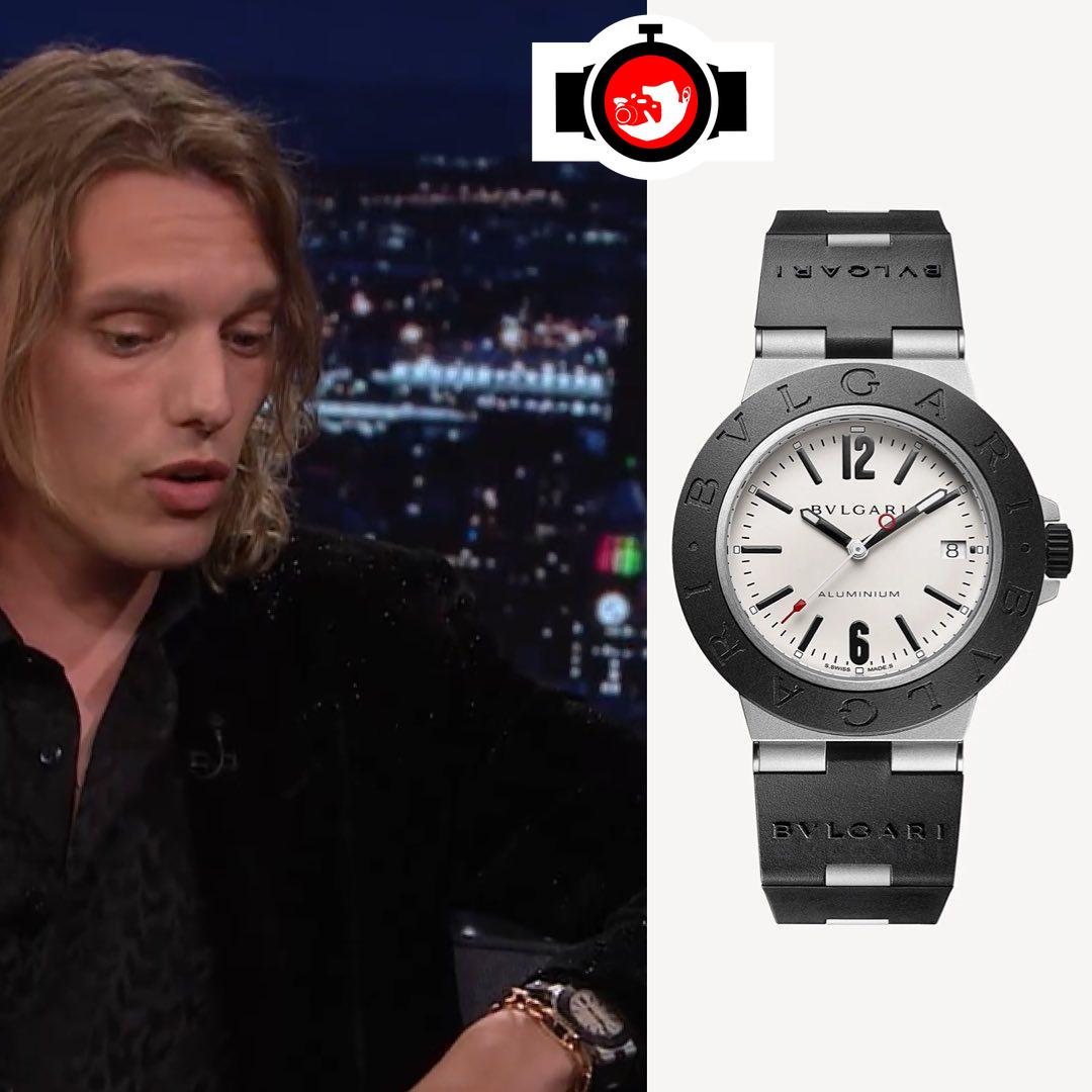 actor Jamie Campbell spotted wearing a Bulgari 103382
